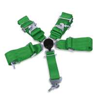 3" Green 5 Point Harness Camlock Racing Seat Belt Shoulder Quick Release Locking