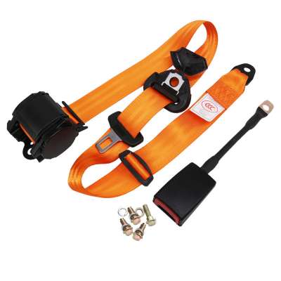 Emergency locking retractable ELR universal 3 points automotive seat belt with complete set of screws